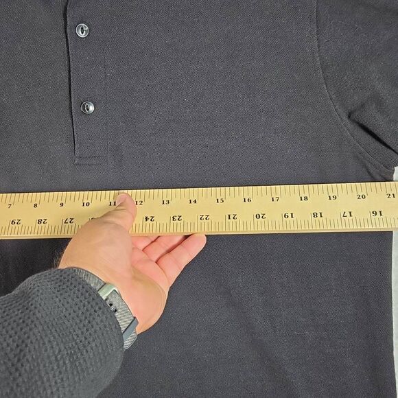Wool & Prince Signature Polo Men’s Size Large Black Merino Wool - Picture 4 of 11